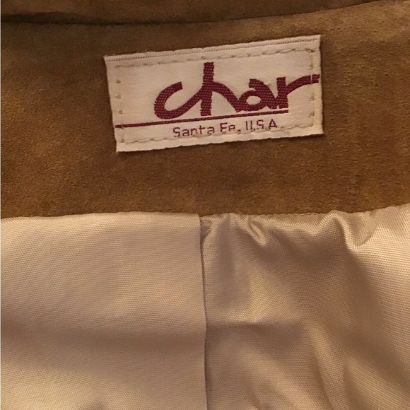 Vintage Chic Tan Suede Jacket with Fringe and Embroidery - Picture 3 of 7